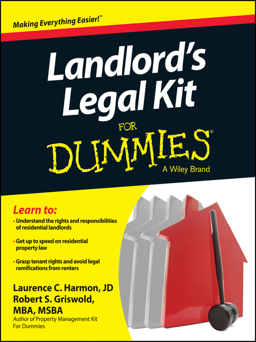Title details for Landlord's Legal Kit For Dummies by Robert S. Griswold - Available